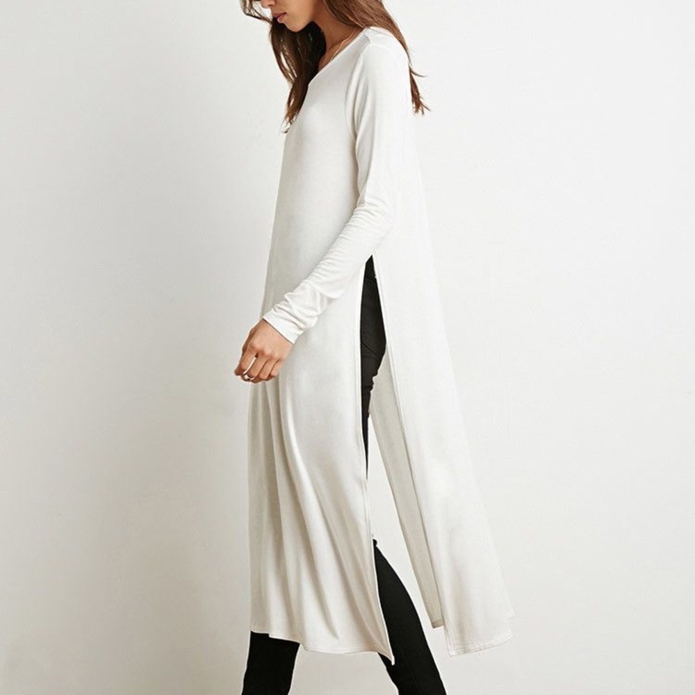 Longline side slit top NWOT